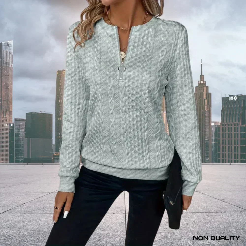 Non-Duality Zip-Up Sweater