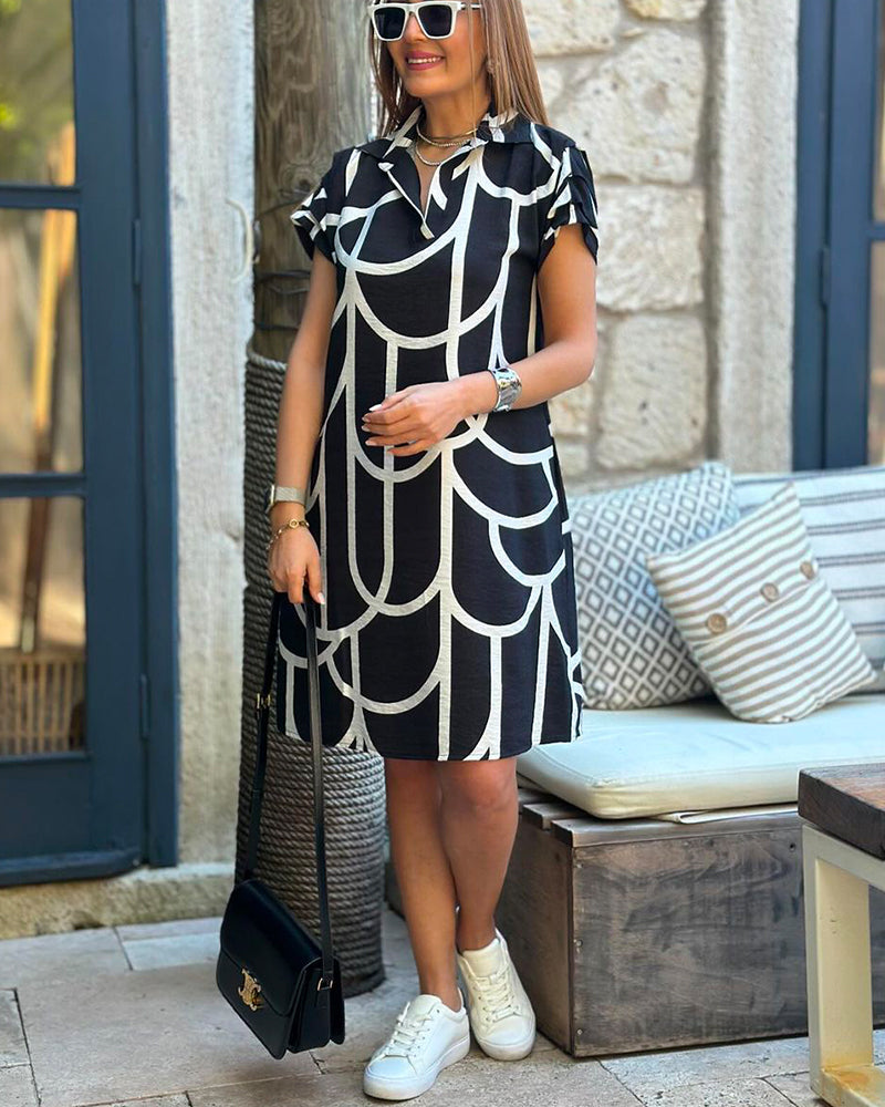 Emy | Stylish Graphic Print Dress