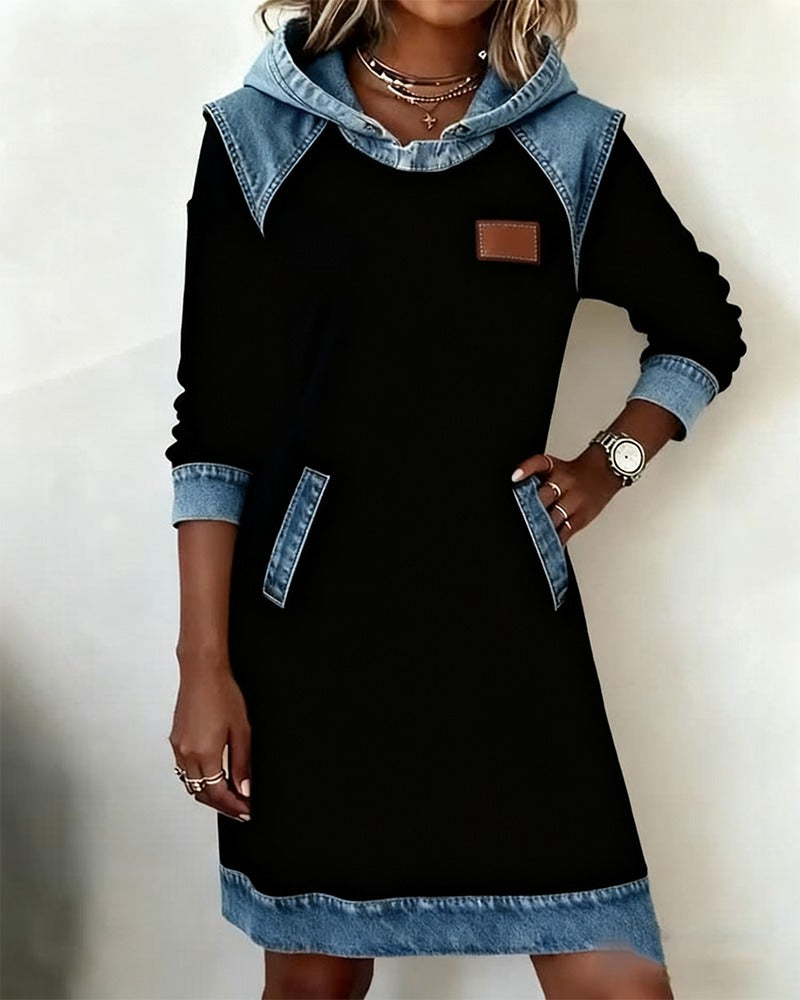 Lara | Denim Dress with Hood