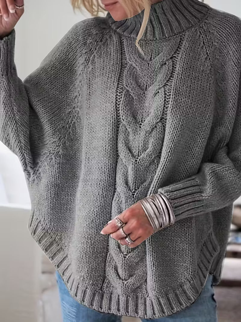 PAMELLA – CABLE KNIT OVERSIZED SWEATER