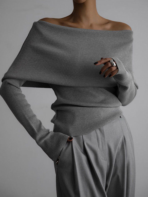 Erica - Off-Shoulder Elegance Sweater