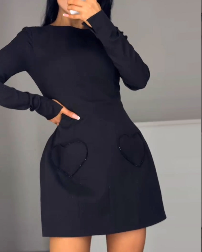 Elegant Long Sleeve Fitted Dress