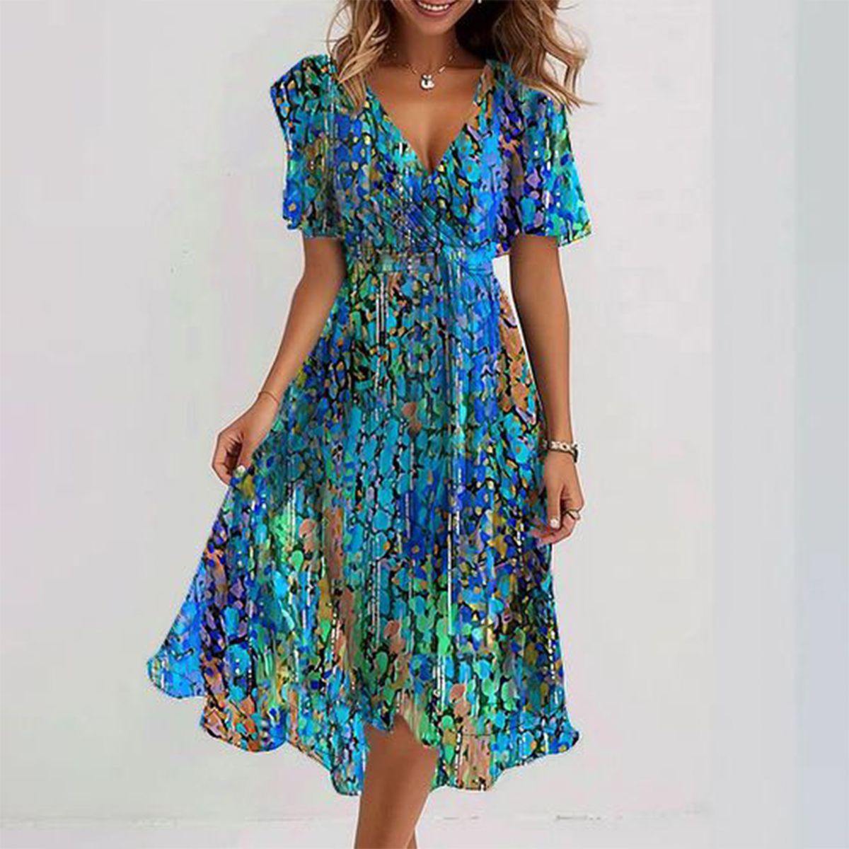 Sapphire | Vestido Midi Azul Brisa