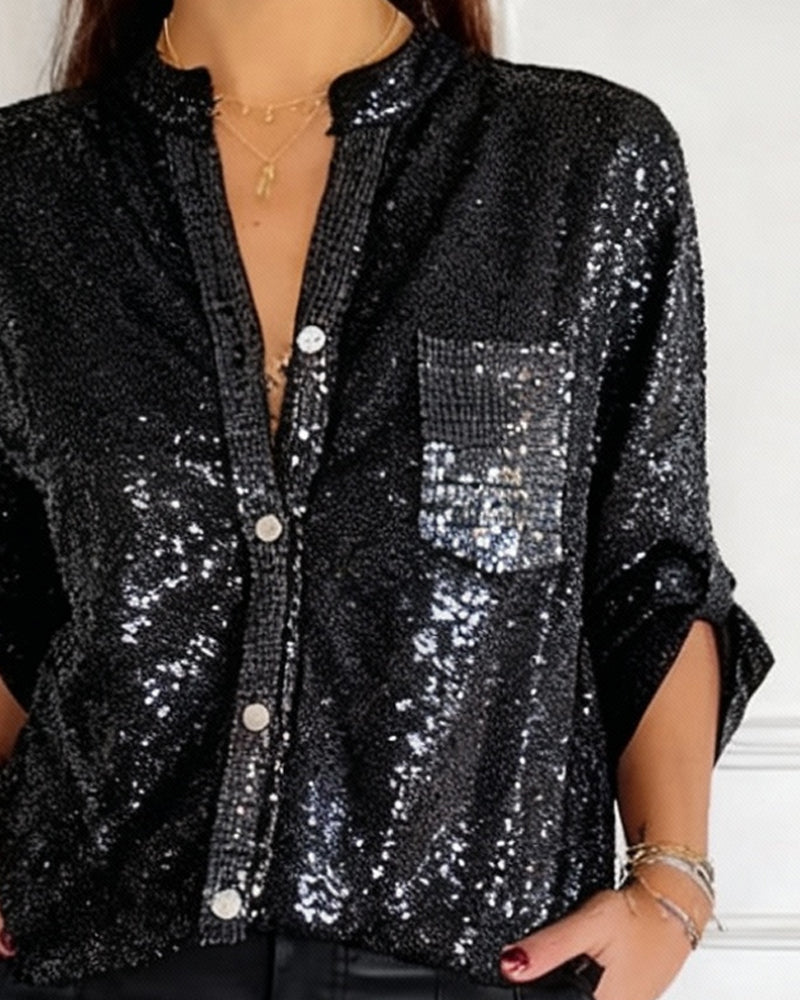Stylish Solid Color Shirt with Pocket