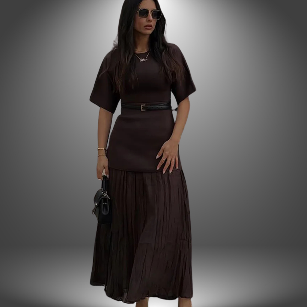 Andrea | Pleated Maxi Dress