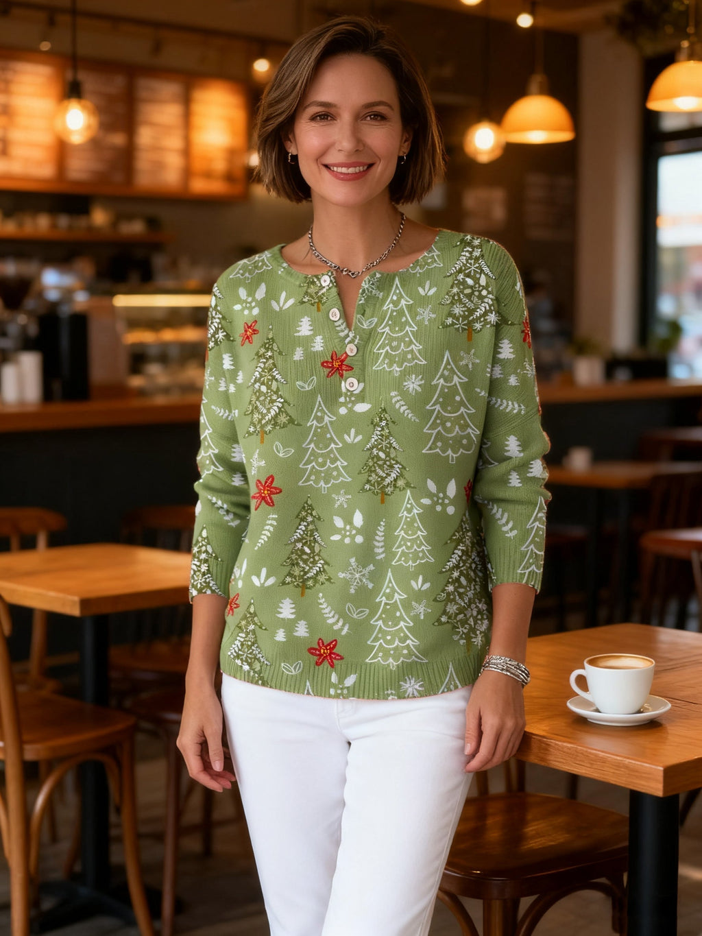 Nocchi | Christmas Sweater with Buttons