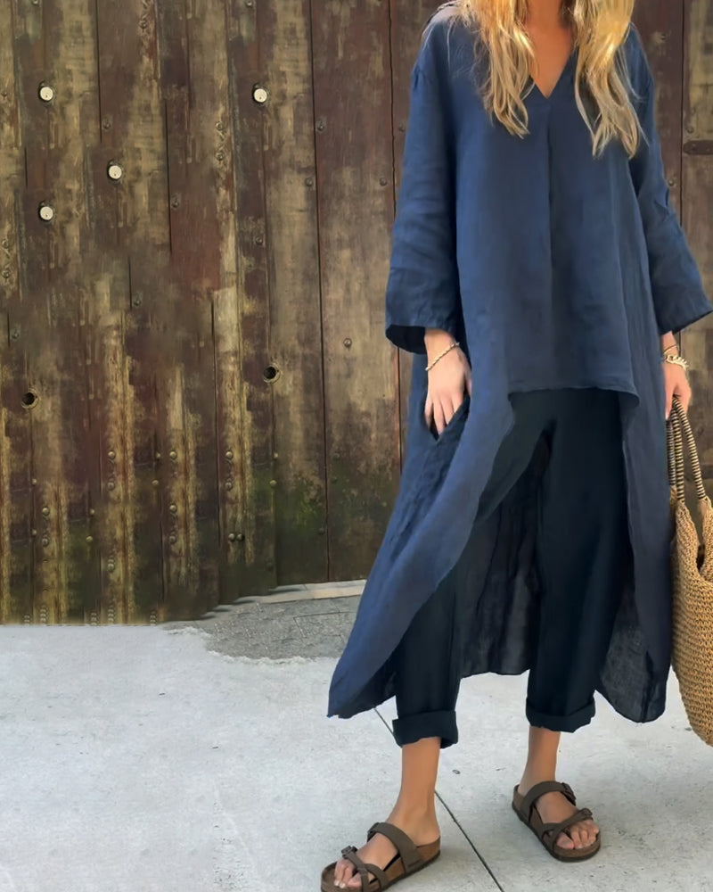 Florence | Women’s Relaxed Long Tunic and Pant Set