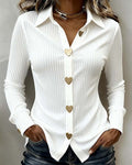 Heart Shaped Button-Up Shirt