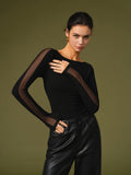 Florence | Women’s Spring Stylish Mesh Sleeve T-Shirt