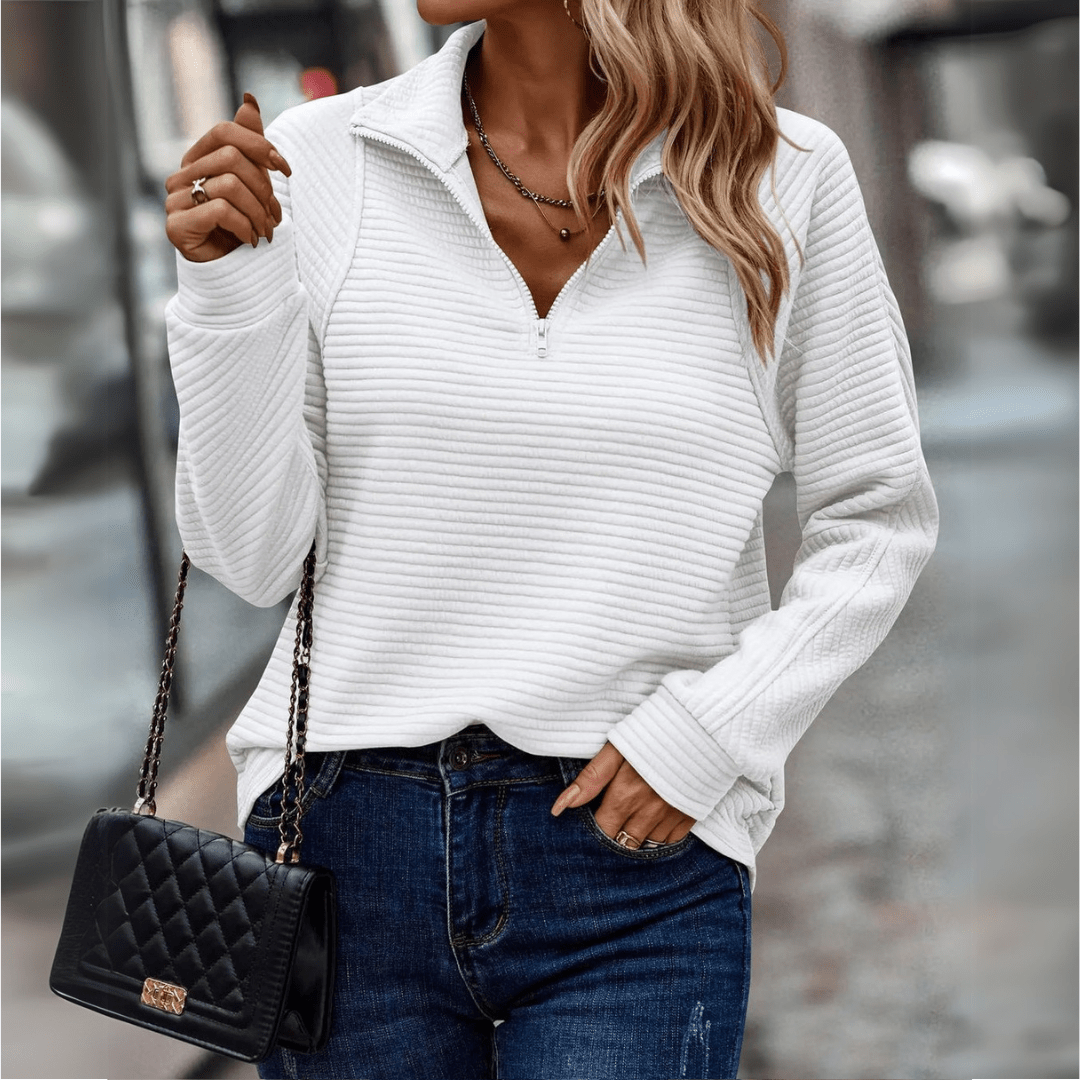 Jessica - Chic Half-Zip Pullover