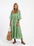 Apolline | Vestido midi con mangas tres cuartos y escote en V