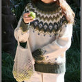 Classic Sweater with Icelandic Knit Pattern