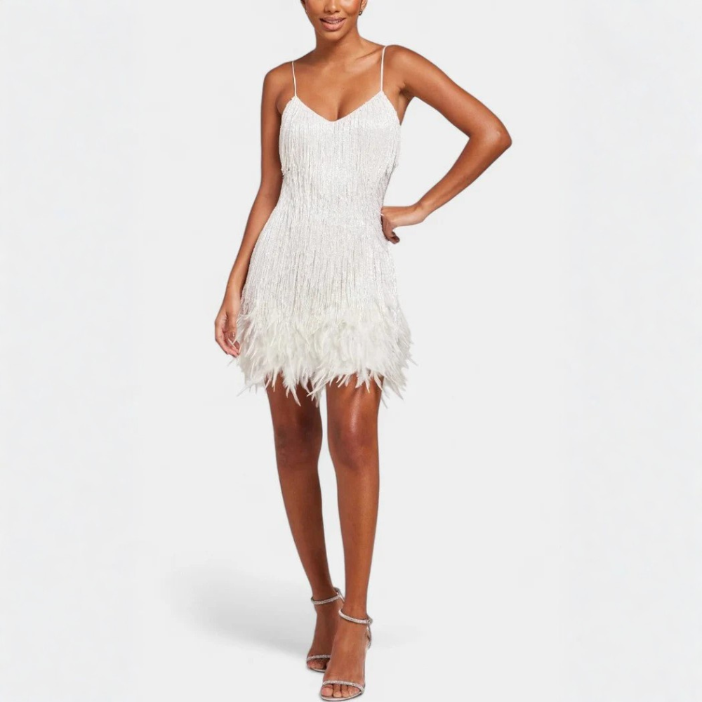 Bodil | Mini Feather Dress