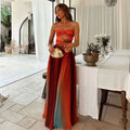 Diana | Elegant Color-Block Maxi Dress