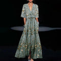 Sofia | Elegant Flower Maxi Dress