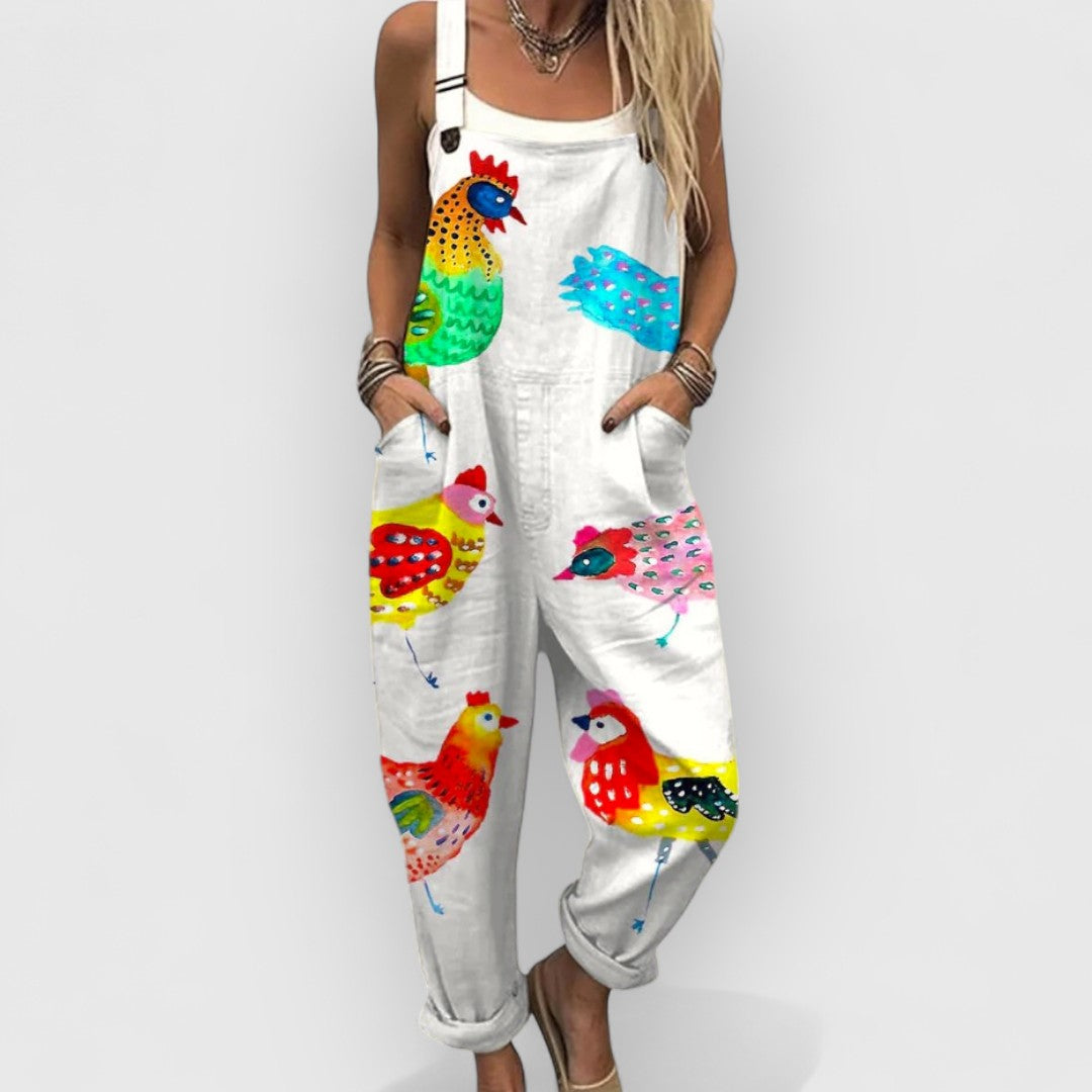 Amabel™ | Mono Vintage de Pierna Ancha