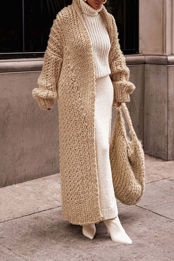Ruby | Chic Winter Knit Set with Cardigan for Women