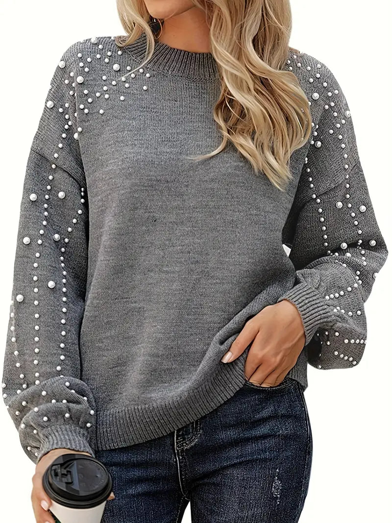Zevelyn – Knitted Sweater with Round Neck