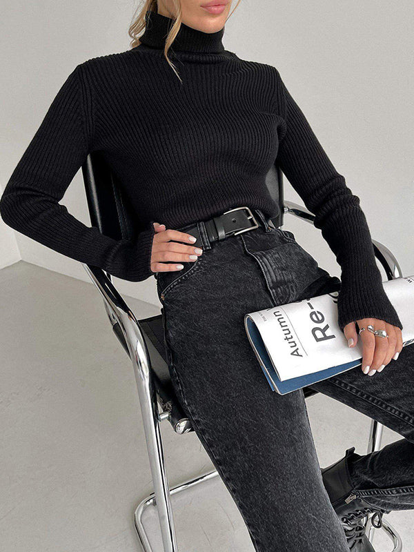 Celeste - Ribbed Turtleneck Sweater