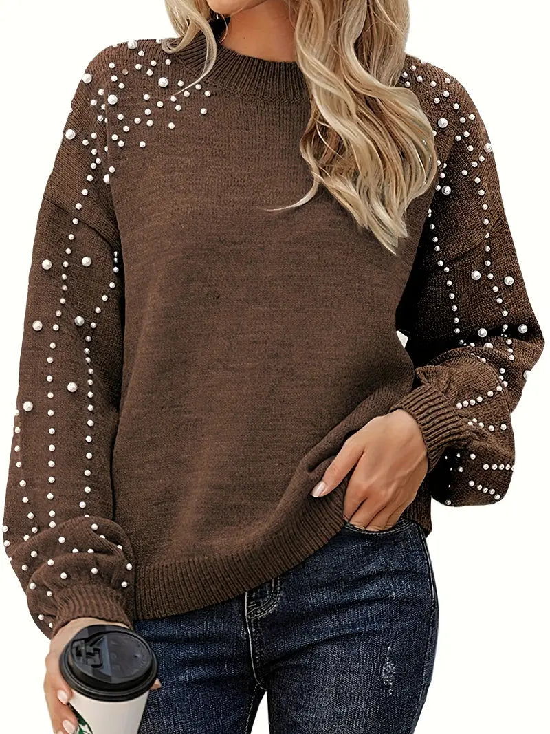 Zevelyn – Knitted Sweater with Round Neck