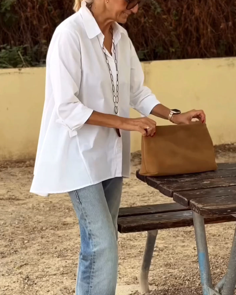 Casual Lapel Shirt, Long Sleeves