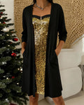 Trendy Two-Piece Sequin Dress