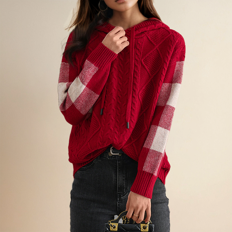 Leonie - Jacquard Hooded Sweater