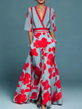 Isabella | Long Flowing Dress with Bold Floral Design for Women