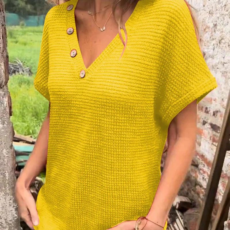 Lindse™ | Elegant Short Sleeve V-Neck Top