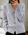 AETHRYNN – ELEGANT HEART BUTTON CARDIGAN