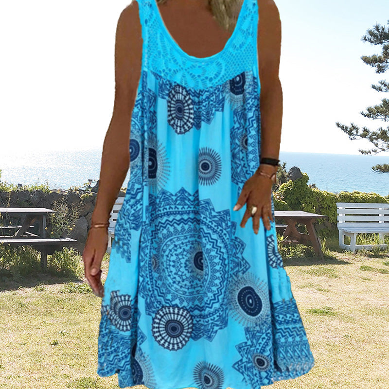 MIREILLE – SUMMER O-NECK DRESS WITH BREEZY CHARM